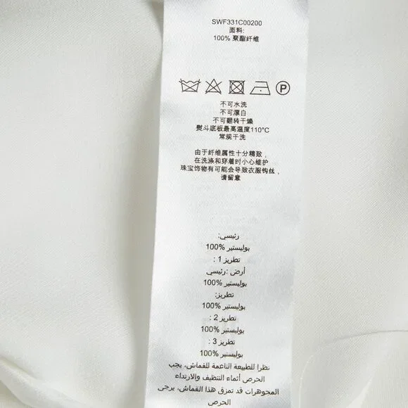 Self-Portrait White Twill Frill Yoke Shirt M